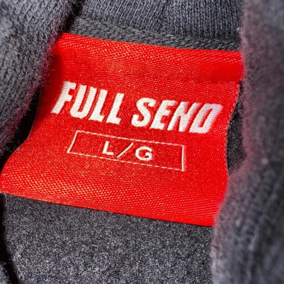 Full Send By Nelk Unisex Hoodie Adult Large Black - Picture 5 of 5